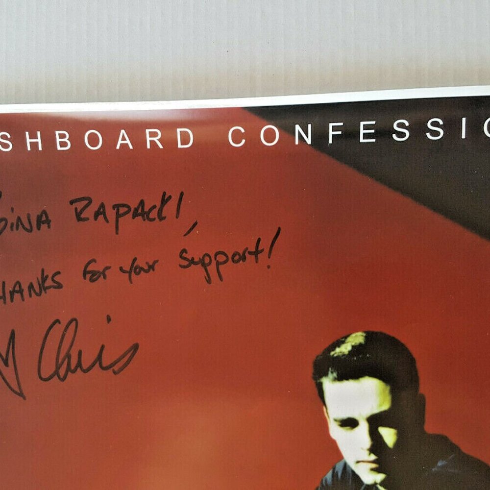 DASHBOARD CONFESSIONAL SIGNED POSTER  22" X 16" PROMO ONLY 2001